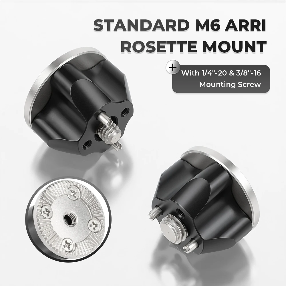 CAMVATE 標準 ARRI ロゼットマウント 1/4インチまたは3/8インチネジアダプター、中央にM6メスネジと位置決めピン付き、デジタル一眼レフカメラ用