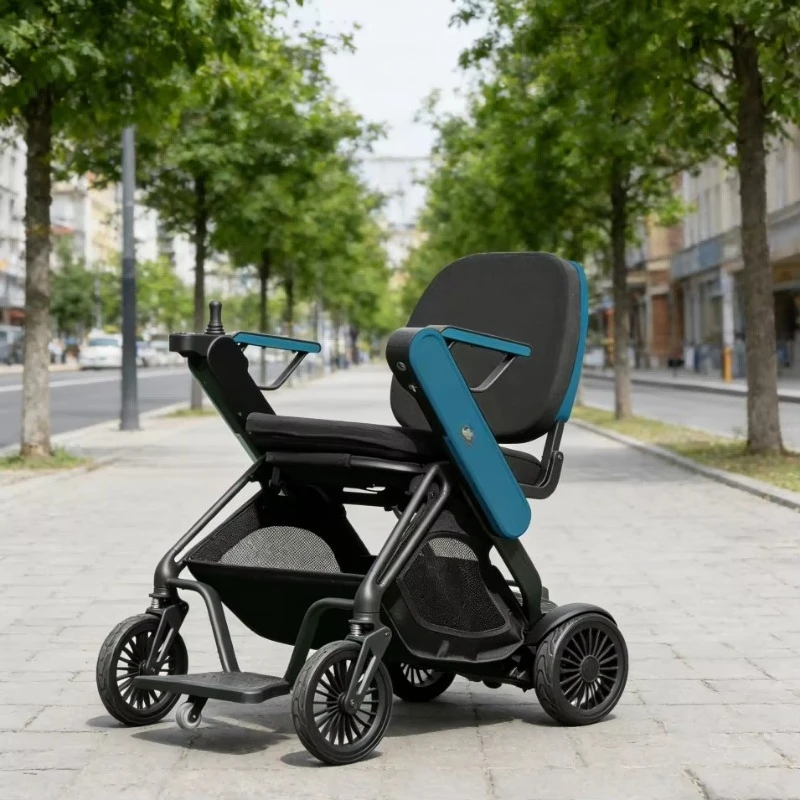 Fully automatic, smart, foldable electric mobility scooter, suitable for the elderly and people with disabilities
