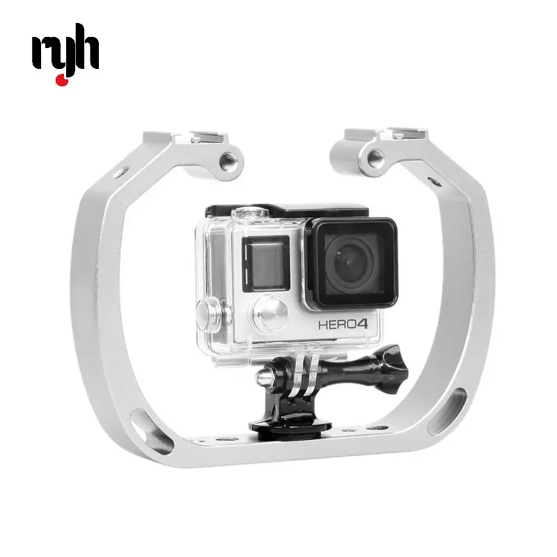 

Double-Arm Handheld Support Stabilizer Hand Grip Diving Underwater Photography Equipment For GoPro Hero Xiaomi Yi Action Camera