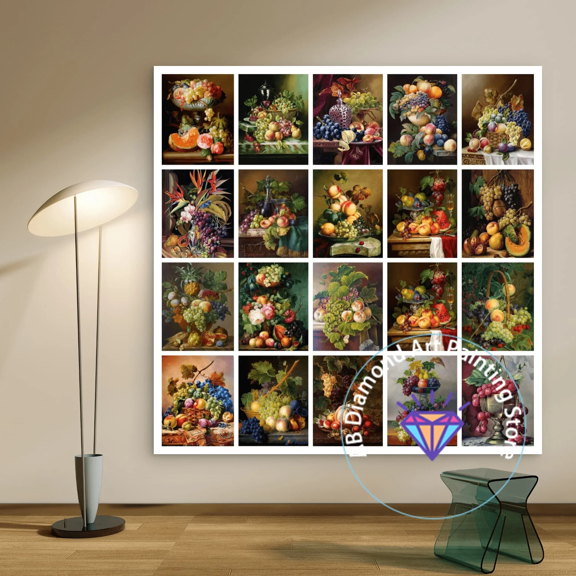 

Still Life Flower Table Fruit AB Diamond Painting Kit 5D DIY Diamond Embroidery Cross Handmade Art Gift Crafts Home Decoration