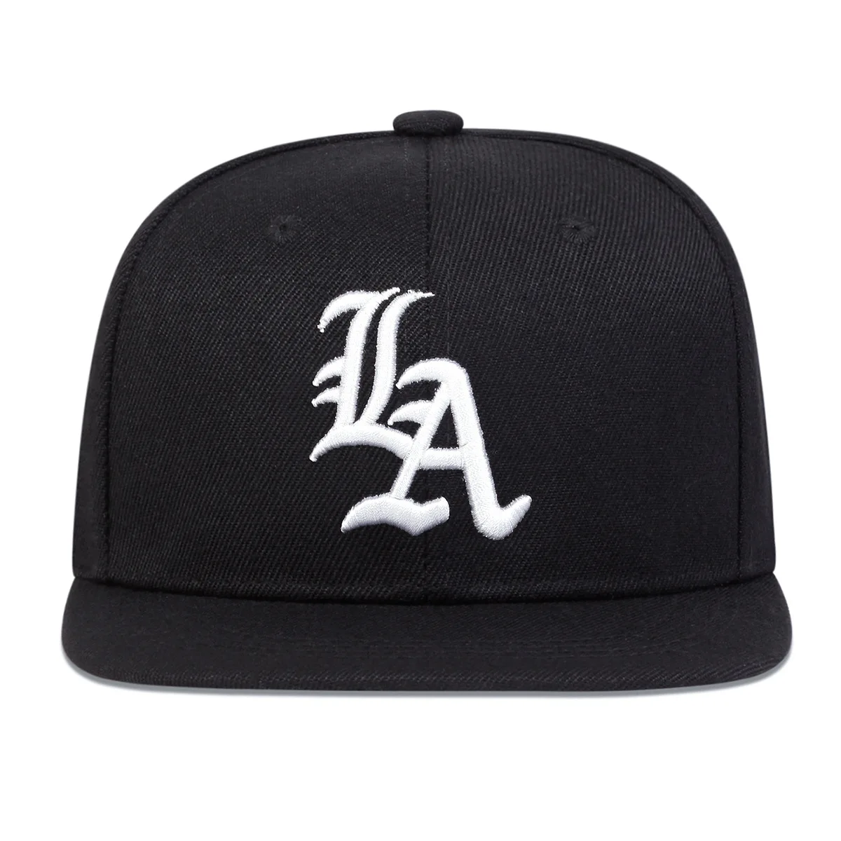 قبعة مسطحة مطرزة بحروف LA للأطفال للأولاد والبنات، قبعة هيب هوب عصرية، قبعة تظليل الشمس في الهواء الطلق منقار البط