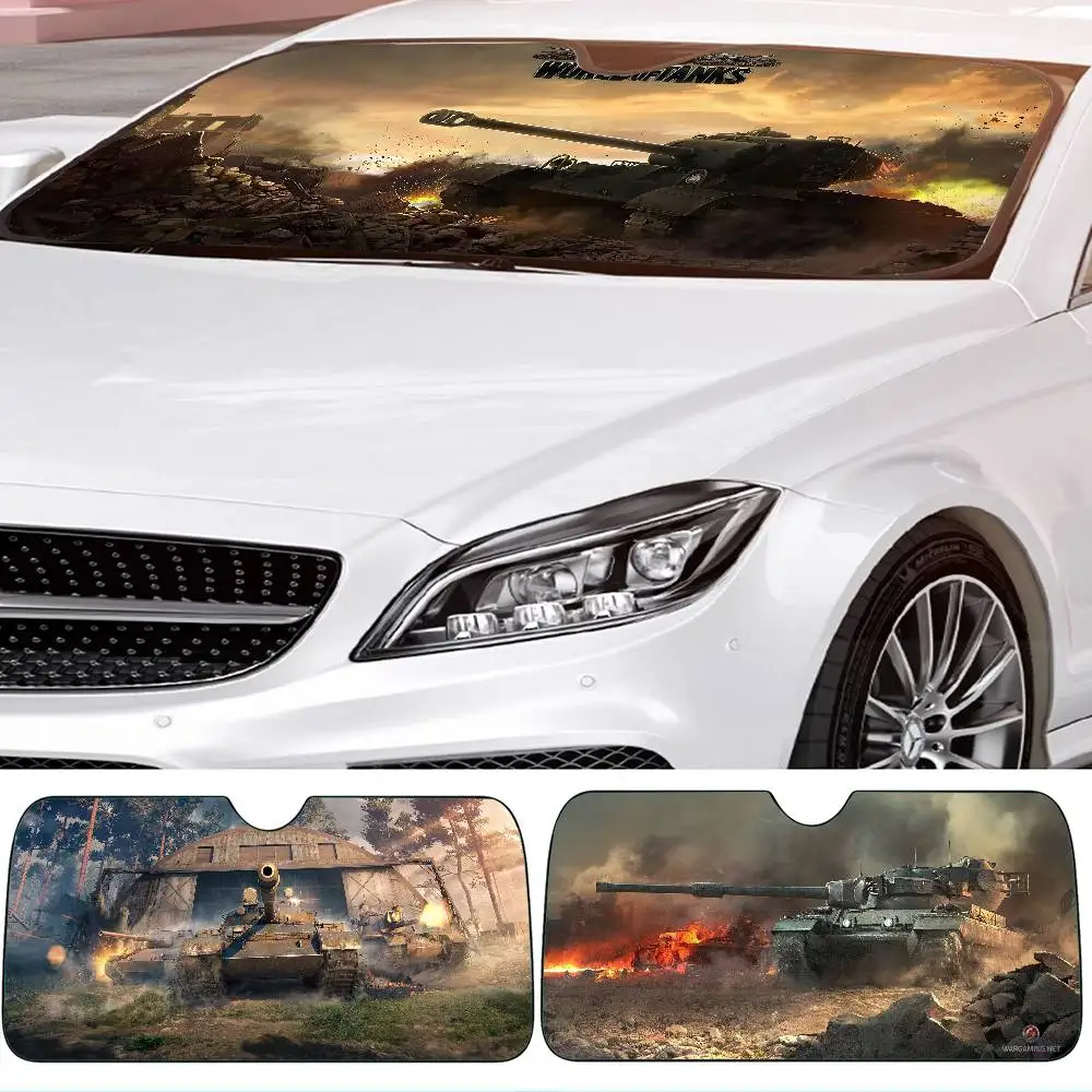 

Автомобильный солнцезащитный козырек Game World Of Tanks, козырек на лобовое стекло, козырек на переднее окно 70x130 см, солнцезащитный козырек, солнечная защита, клетчатый подарок, новинка, автомобиль