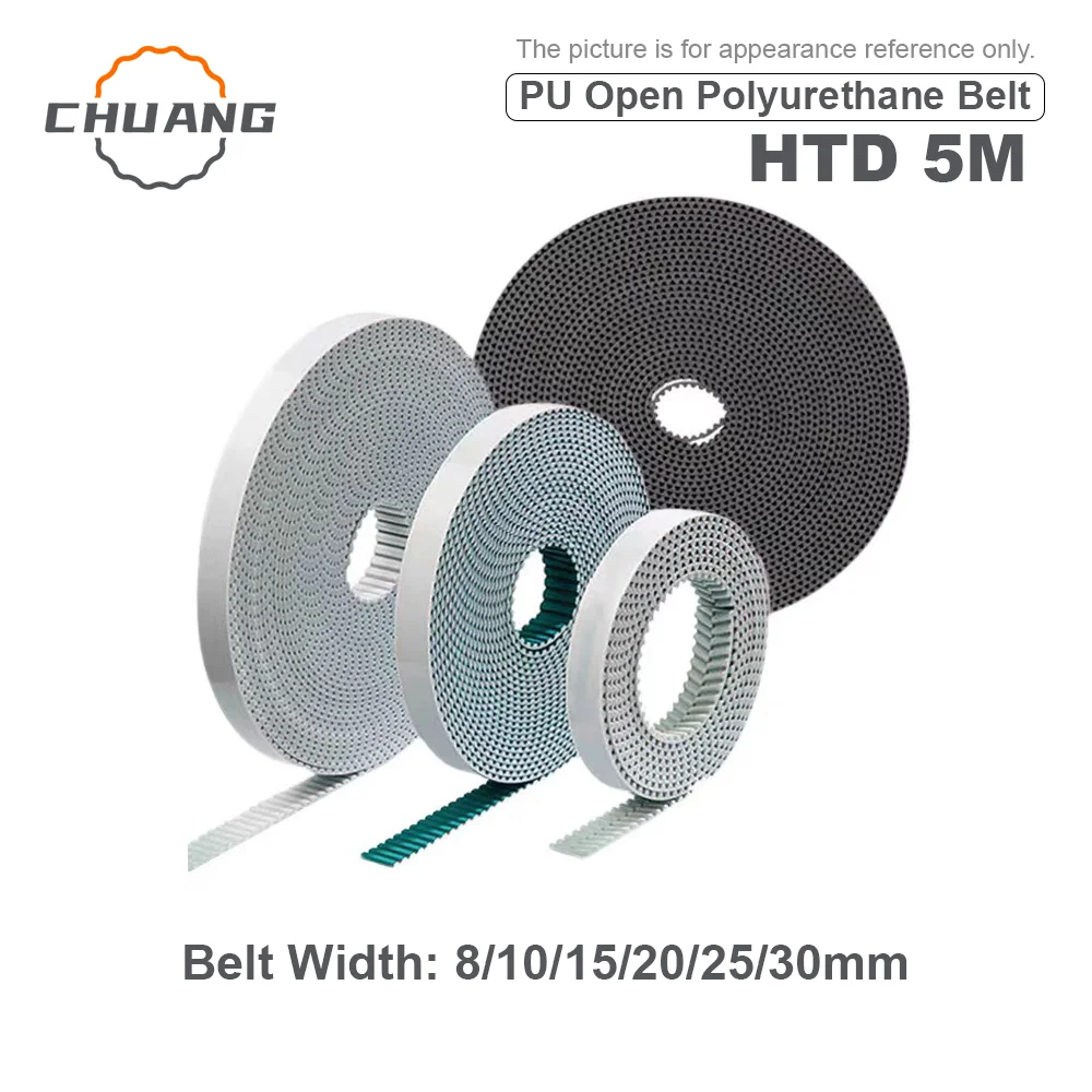 HTD 5M Open Timing Belt Width 10/15/20/25/30mm 5M PU Synchronous Belts Polyurethane with Steel Wire High quality  customizable