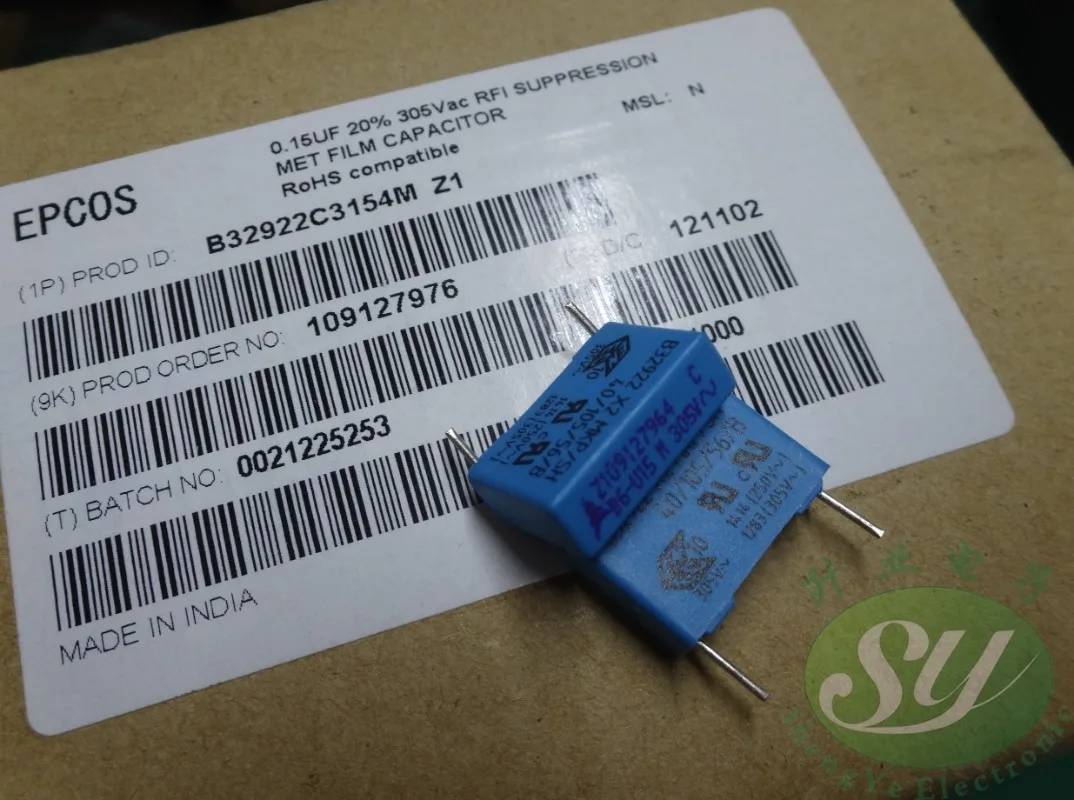 

20PCS EPCOS 0.15uf/305vAC 150nf u15 154 New film capacitor B32922C3154M