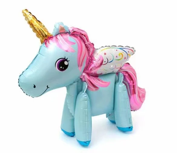 Selbst Stehenden Einhorn Ballons Geburtstag Dekorationen für Mädchen Einhorn Mylar Ballon Party Dekorationen kinder Tag Dekorationen – Detail 10
