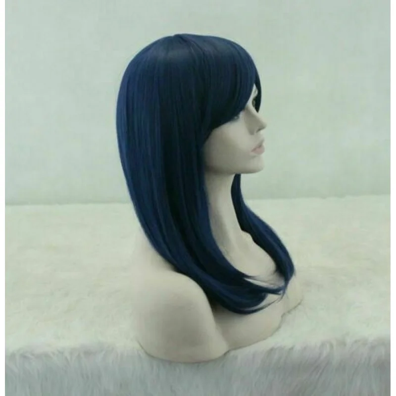 50cm New Fashion Dark Blue Long Cosplay Wig