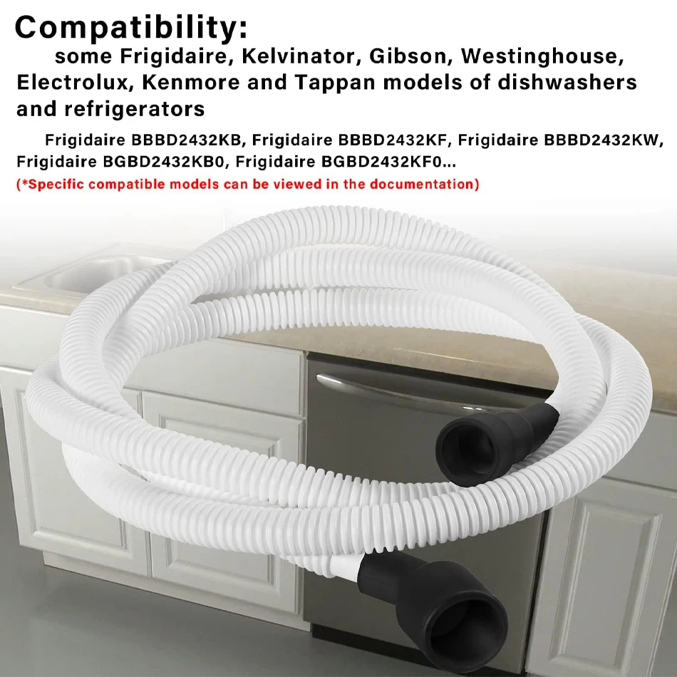 

TML 807117001 Drain Hose, Compatible with Some Frigidaire and Electrolux Dishwashers