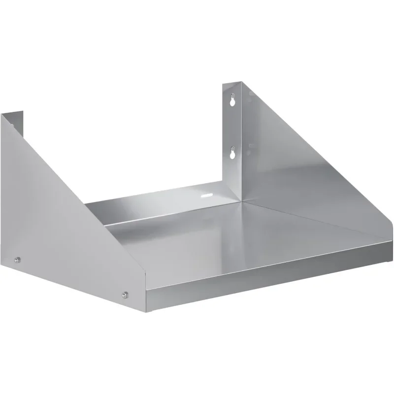 24 Long x 18 Deep Stainless Steel Wall Shelf with Side Guards