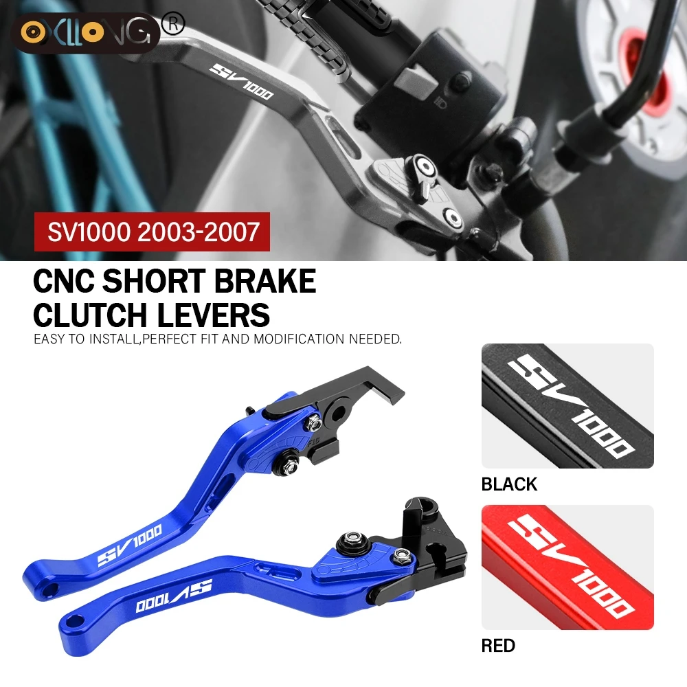 

CNC Aluminum Motorcycle Short Brake Clutch Levers Accessories Parts For SUZUKI SV1000 S 2003 2004 2005 2006 2007 SV1000S