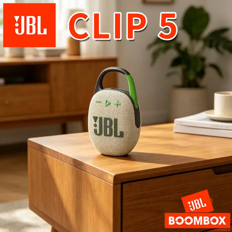 

Brand New JBL Clip 5 Dual Function Speaker Combine Music Play And Call Talk Suitable For Outdoor Driving Scenario Use