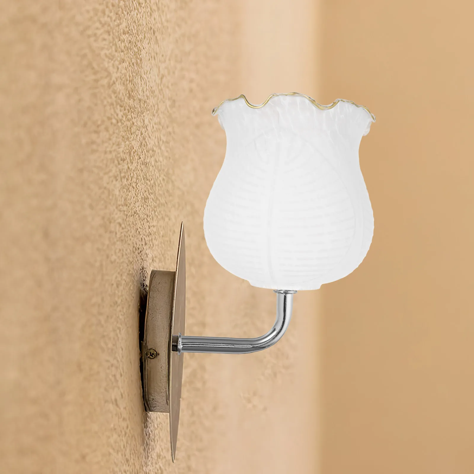 

1 шт. матовый стеклянный абажур простого дизайна с прочной опорой для настольной лампы, декоративное освещение для спальни и гостиной