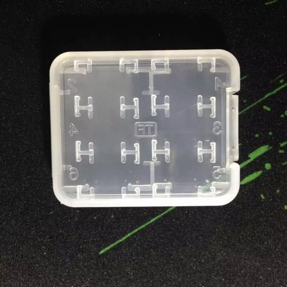 Durable Waterproof Memory Card Storage Case Dustproof Transparent Micro Box Plastic SD Card Holder SD SDHC TF MS Memory Card