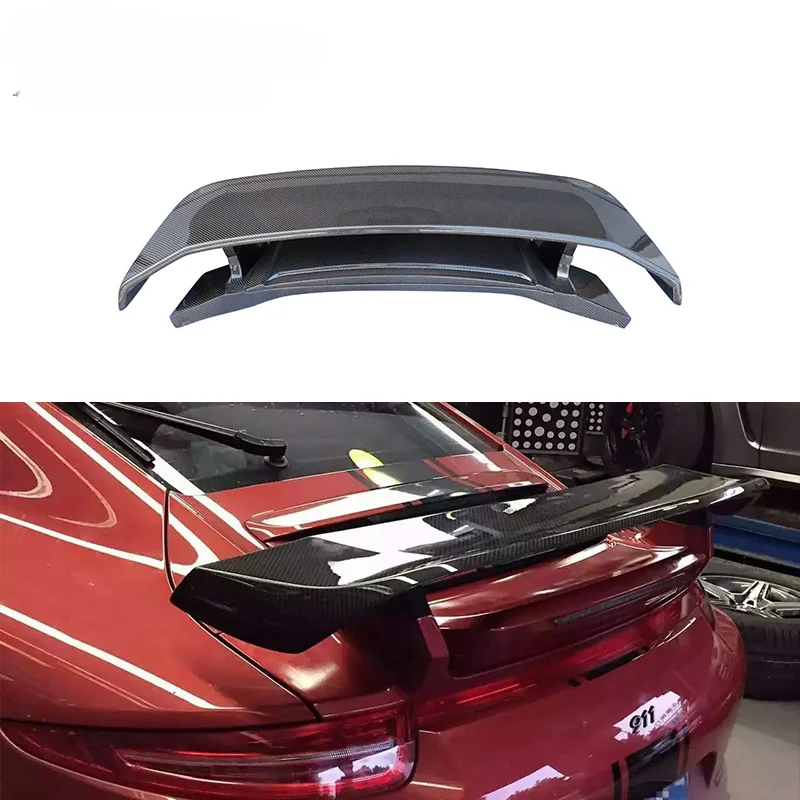 Carbon Fiber TECHART Style 991 Rear Spoiler For Porsche 911 991.1 991.2 Upgrade Rear Trunk Spoiler Lip Guide Wing Lip Rear Wing