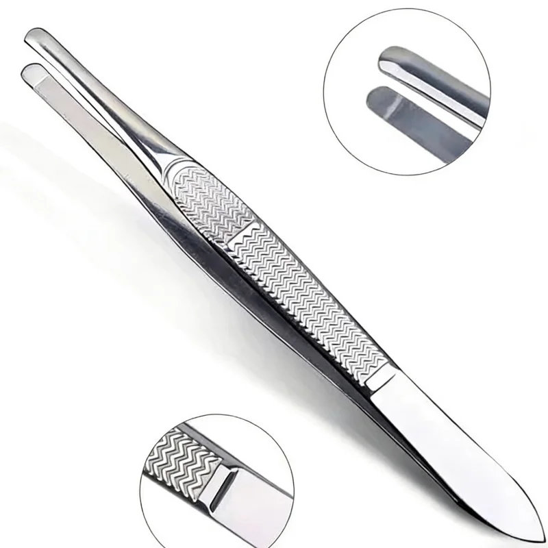 1/3/5 قطعة ملقط الحاجب الفولاذ المقاوم للصدأ مشبك التجميل طرف مائل طرف مسطح كليب لتقليم الحاجب أدوات إزالة شعر الوجه