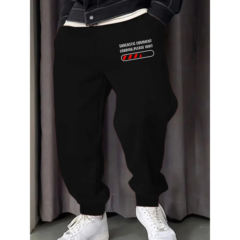 

Саркастический комментарий, мужские спортивные штаны с забавным принтом, мягкие удобные длинные брюки, осенние базовые брюки, теплые брюки с эластичной резинкой на талии