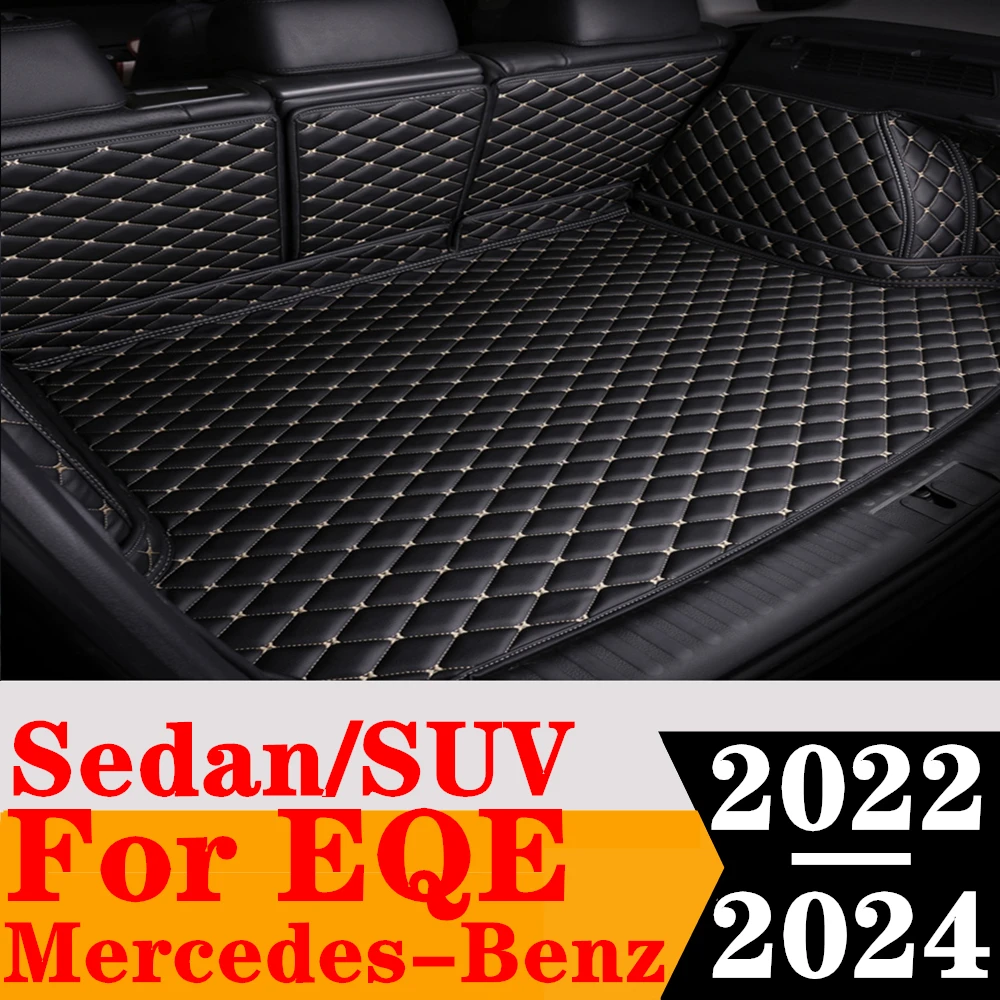 

Custom Full Set Car Trunk Mat For Mercedes-Benz EQE 2024 2023 2022 Rear Cargo Liner Tail Boot Tray luggage Pad Vehicles Carpet