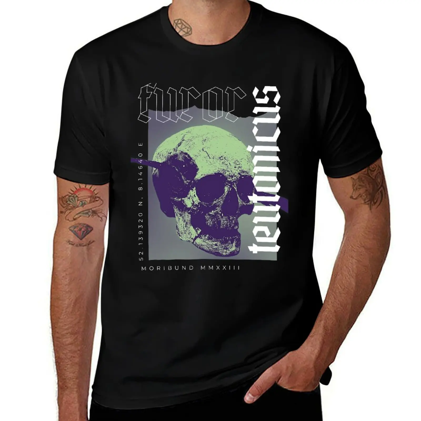Camiseta verde hombre camisas Furor camisa diseñador t azul t divertido Teutonicus humor esencial camisa oscura