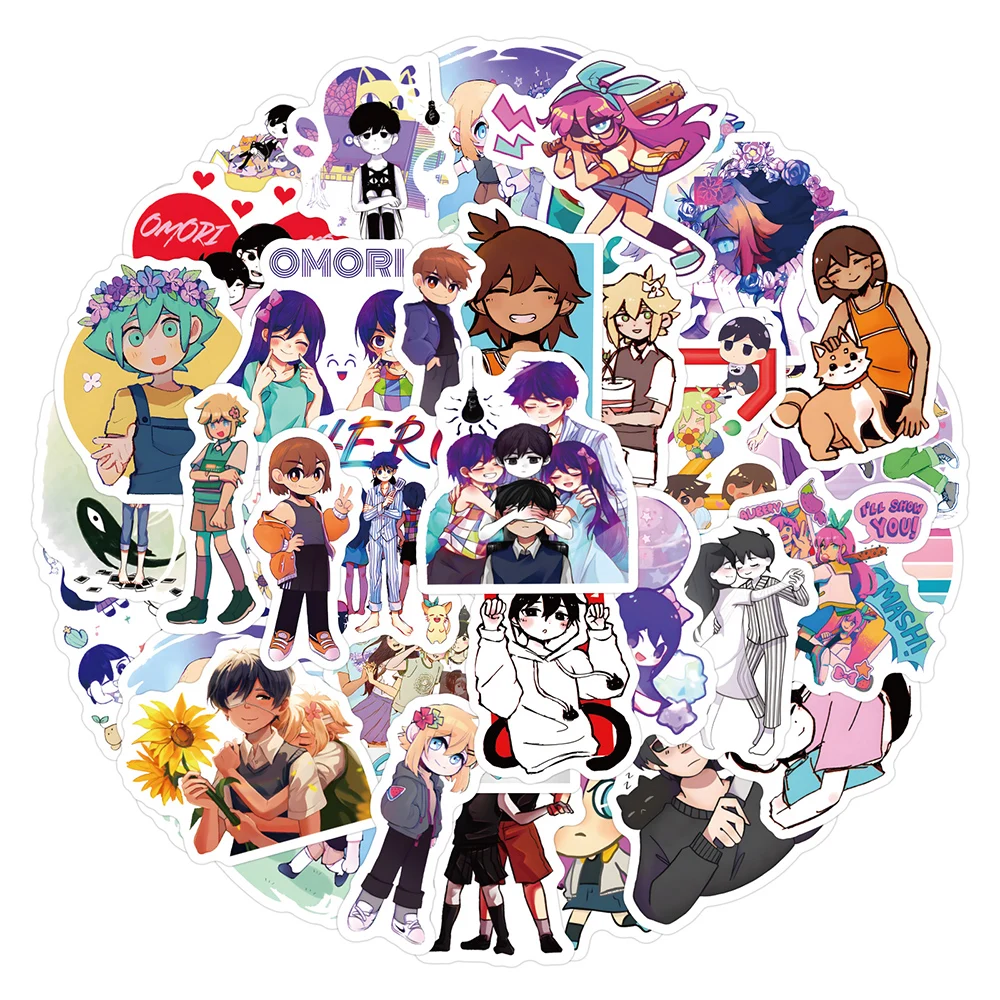 10/30/60pcs Cartoon Omori Anime Game Stickers Sunny Basil Decals DIY Luggage Motorcycle Notebook Decoration Sticker Fun for Toy