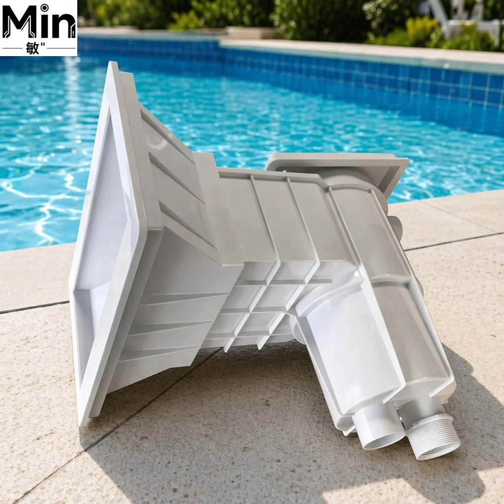 Wide Mouth Above Ground Pool Skimmer With Filter Basket Wall Mounted Surface Cleaner For Swimming Pool Water Filtration