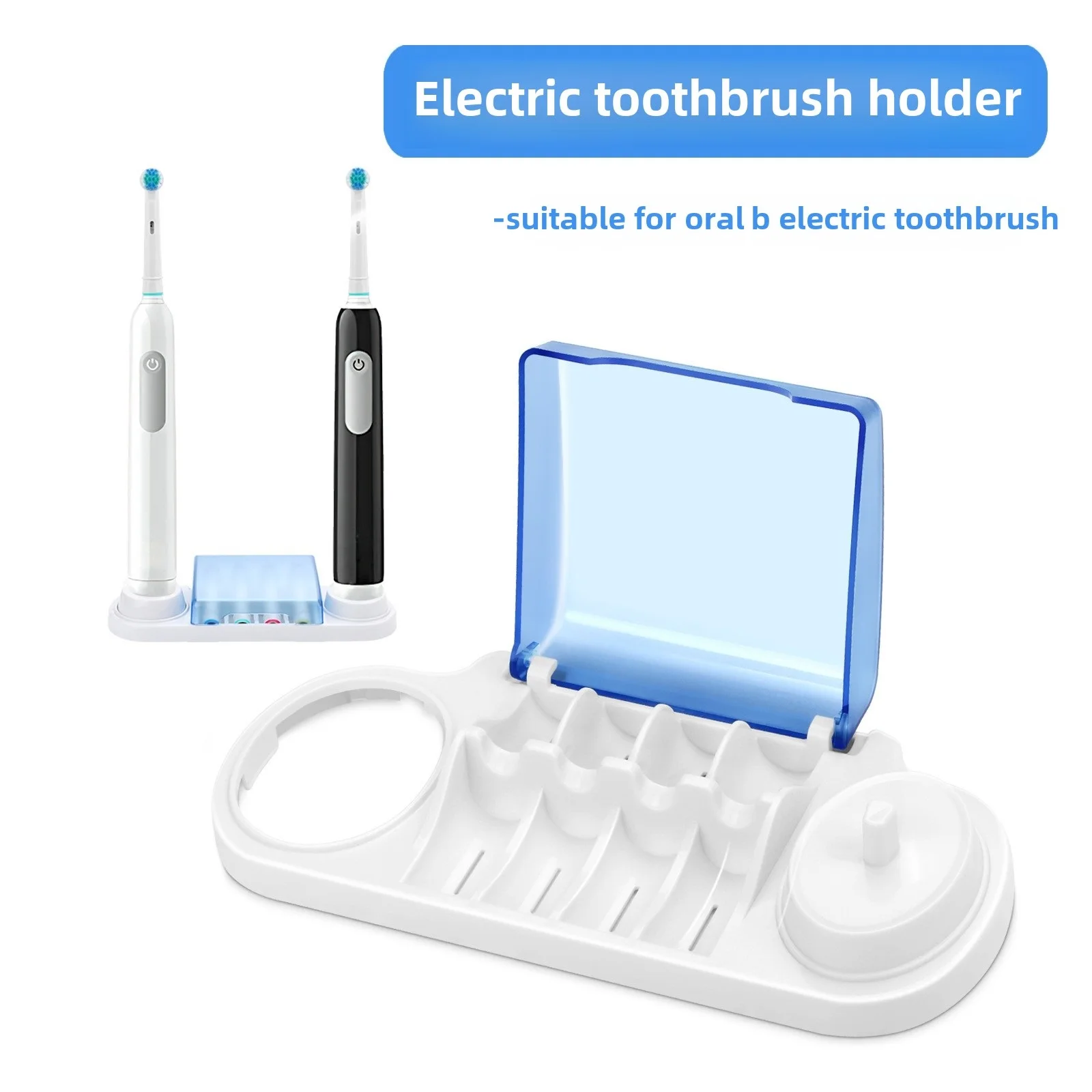 

Toothbrush Holder Bracket for Oral B Electric Toothbrush Stander Base Replacement Brush Heads Storage Cover With Charger Hole