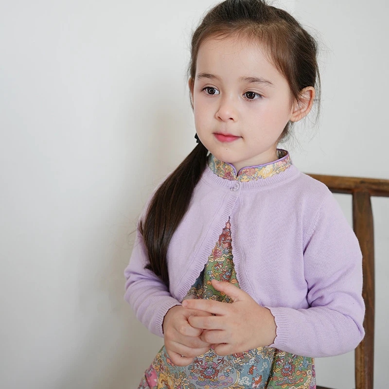 2025 New Autumn Kids Knitted Cape Wedding Birthday Party Knitting Cardigan Sweater Baby Girls Knitting Cardigan Coat