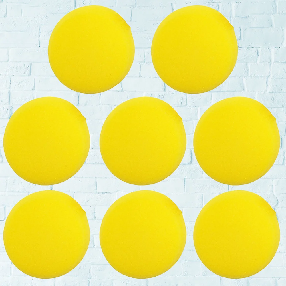 

8 Pcs Painting Sponge Brush for Crafts Round Yellow Sponges Tools Absorb Water