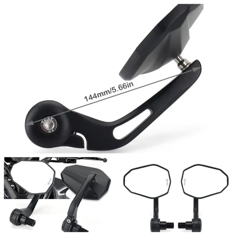For YAMAHA MT07 MT09 MT10 SP XSR700 XSR900 FZ07 MT-10 MT-07 Handlebar End Mirror E9 Eertified Aluminum Motorcycle Accessories