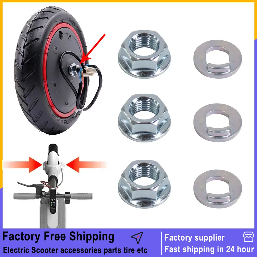 

1/2/4 Pair Electric Scooter Front Motor Wheel Steel Alloy Nuts for Xiaomi M365 Pro Kickscooter Replacement Spare Accessories