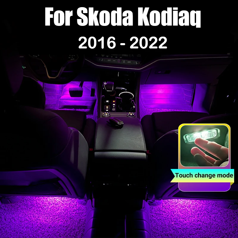 

For Skoda Kodiaq 2016 2017 2018 2019 2020 2021 2022 Car Footwell Lamps Atmosphere Lights Interior Trim Accessories