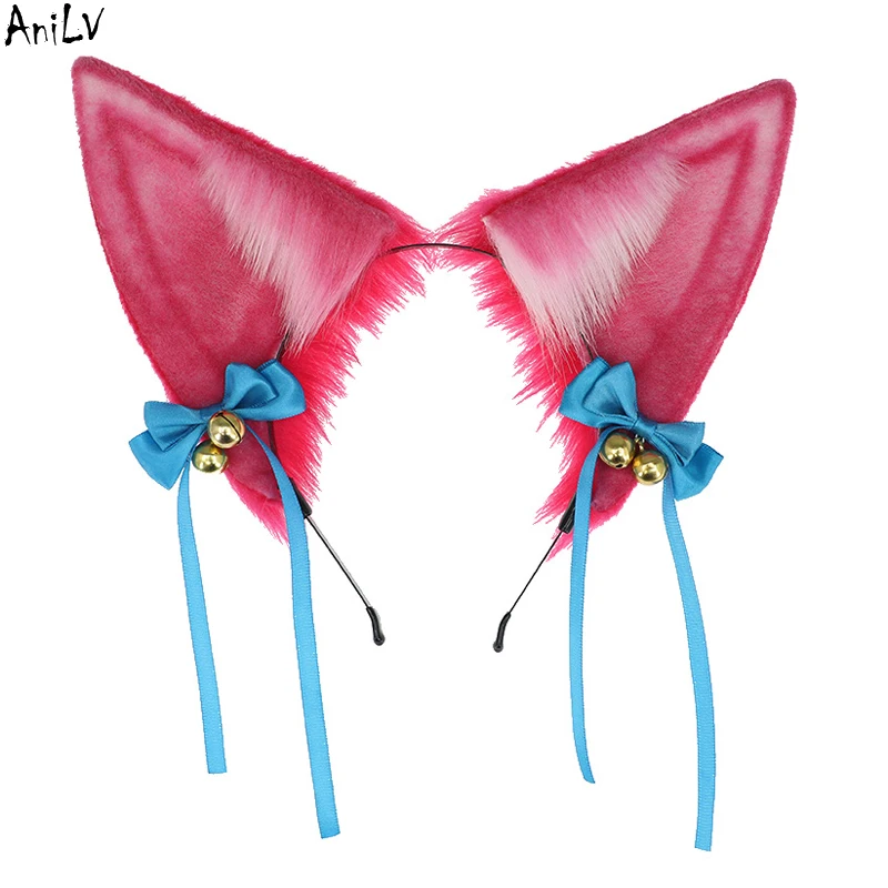 AniLV Game The Nine-Tailed Fox Ahri Bell Ears Headband Headwear Cosplay