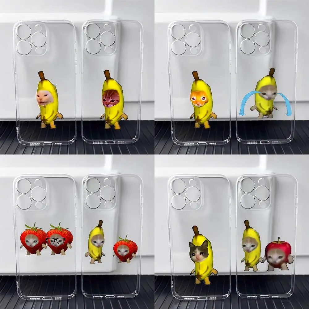 

Kittens in Banana Costumes Phone Case For iPhone 17,16,15,14,13,12,11 Pro,Max,Plus,X,XS,XR,SE4,E Mini Transparent Soft Cover