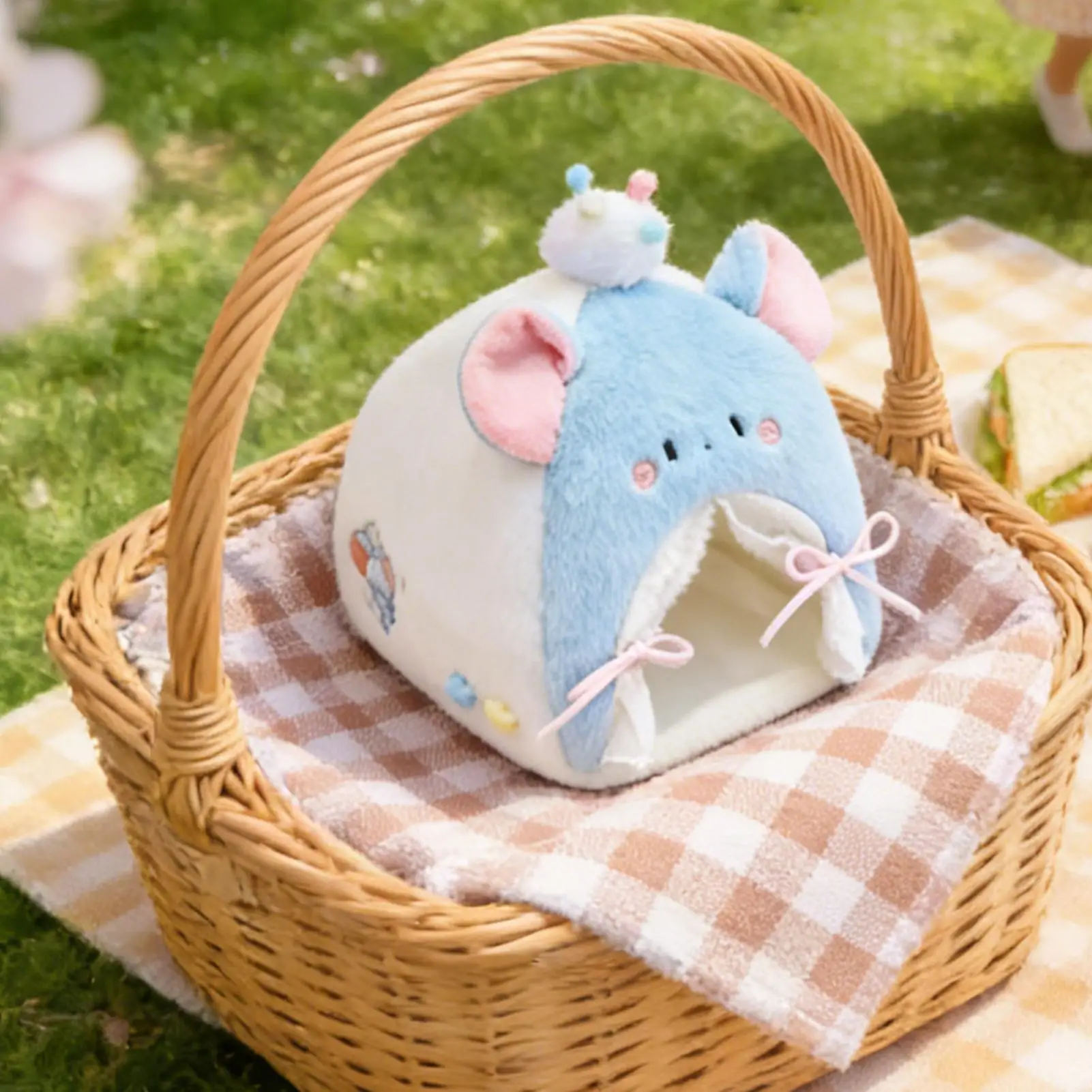 سرير دمية أثاث مصغر Playset دمية خيمة سرير لغرفة المعيشة المنزل اللعب الخيالي الحيوانات المحشوة عرض سطح المكتب الداخلي