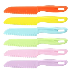 2Pcs Fruit Sawtooth Cutter Set Plastic Kids Knife Safe Toddler Chef Bread Cooking DIY Children's Knife Kids Kitchen Accessories