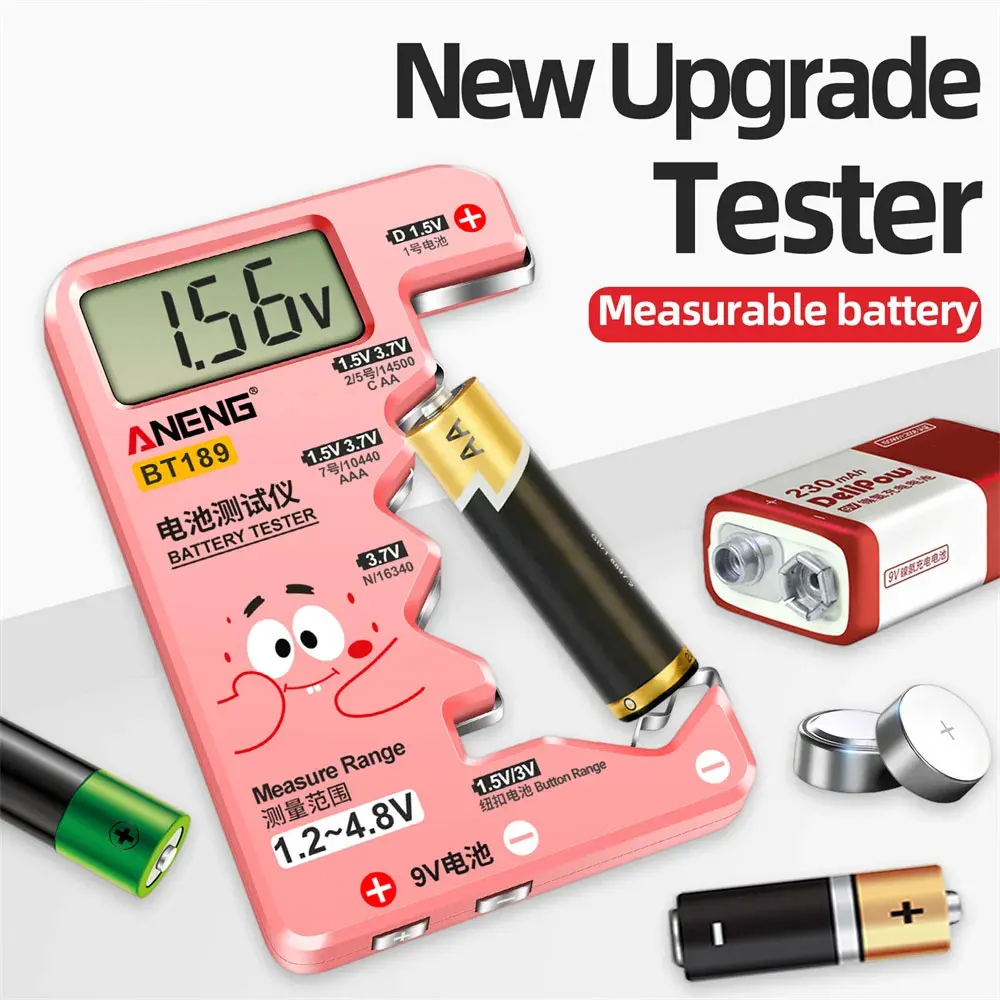 Ultra-small Battery Tester 9V AA AAA Button Cell Universal Household LCD Digital Display Battery Tester Power Bank Detector Tool