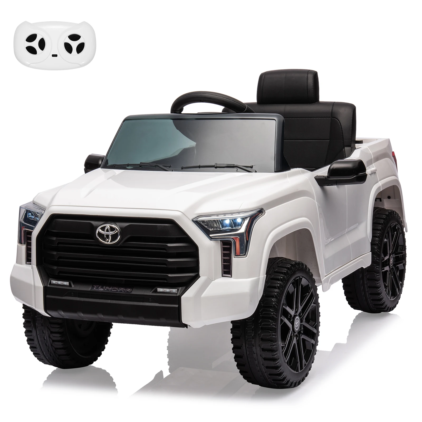 12V Ride on Car for Kids, Licensed Toyota Electric Car Ride on Truck with Remote Control, MP3, LED Lights Toys for Boys Girls
