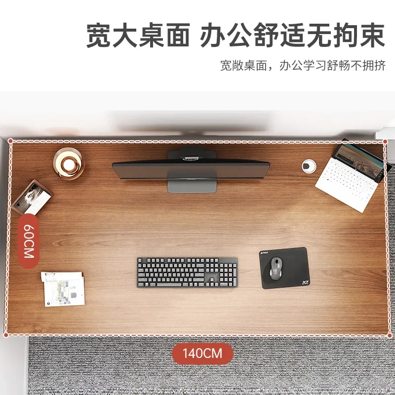Nordic Computer Desk Home Office Desk Large Executive Office Desk Computer Table Study Writing Table Wooden Tabletop Metal Frame