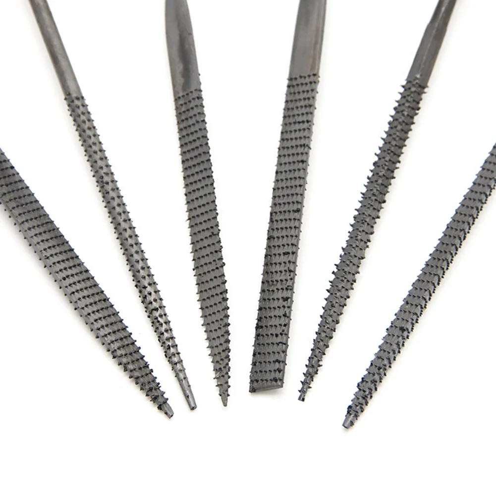 6 Pc 140mm Mini Metal Rasp Needle Files Set Wood Carving Tools For Steel Rasp Needle Filing Woodworking Hand File Tools