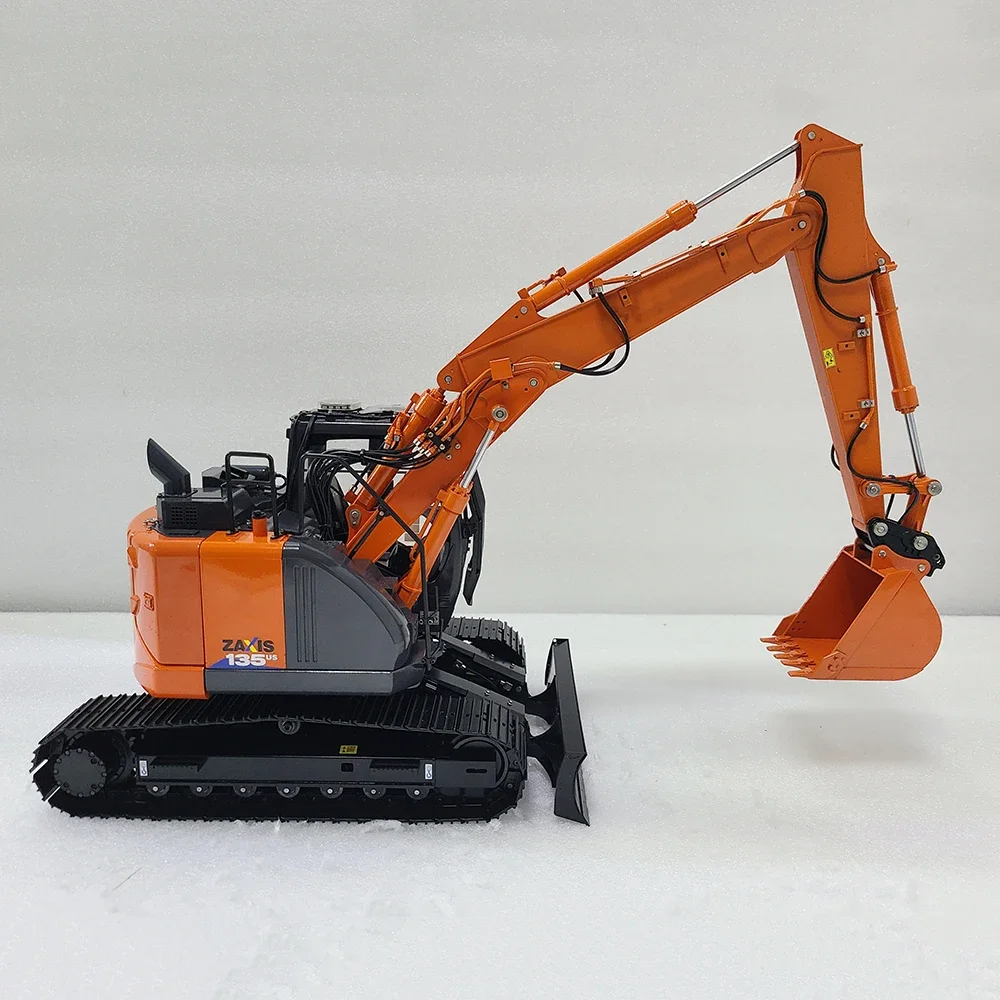 ZX135US RC Excavator 1/14 RC Hydraulic Small Short Tail Excavator RTR Version Crawler Metal Excavator Model Boy RC Car Toy