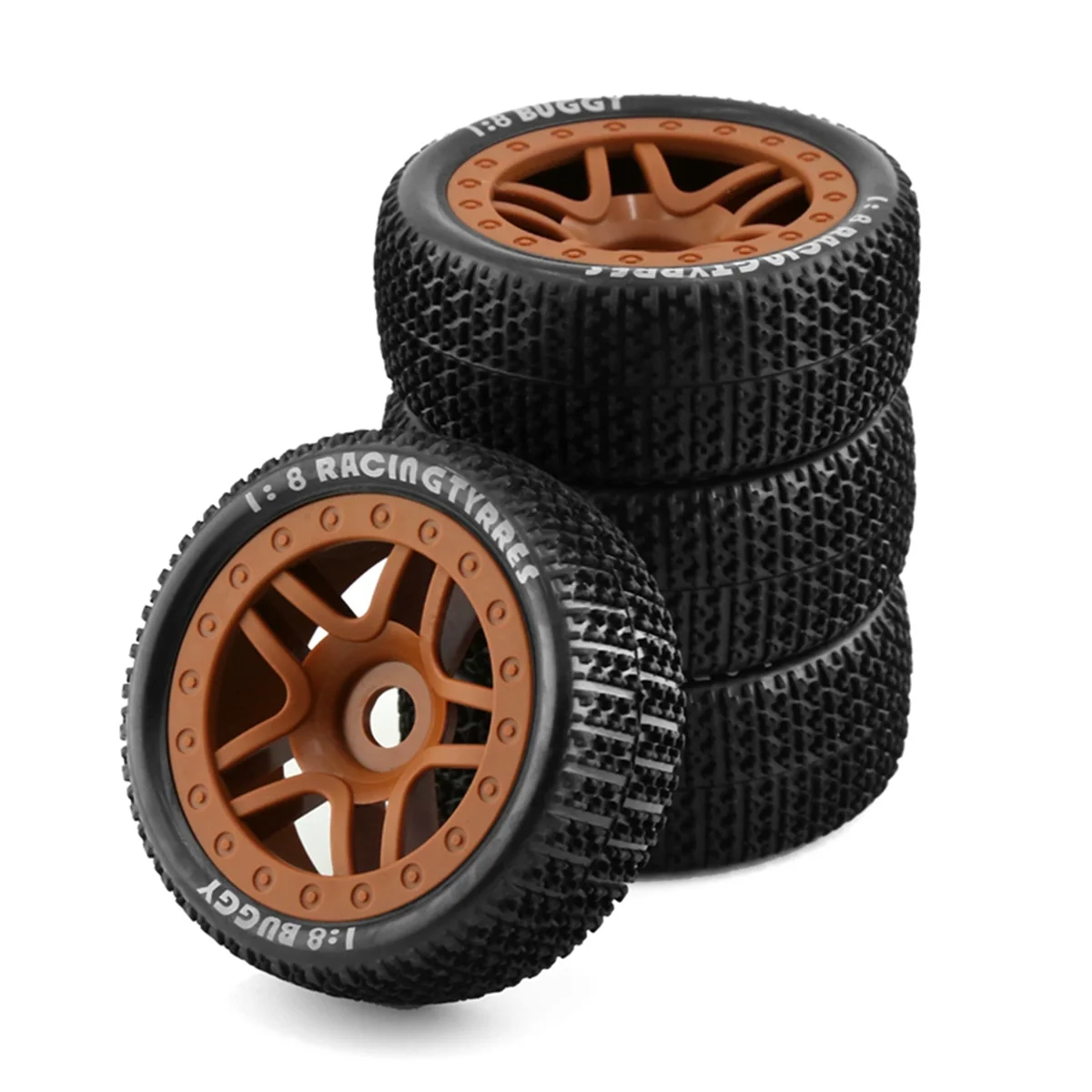 1/8 Off-Road Tire for ARRMA Typhoon TRAXXAS Small X E-Revo Wanderer Katun Tailong T-Shaped,Black