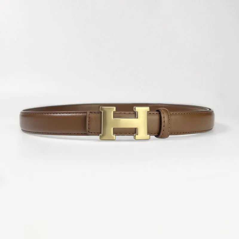 حزام نسائي عتيق ذهبي أسود من الجلد الأصلي مع إبزيم من جلد البقر للسراويل الجينز والفساتين من ماركة مشهورة