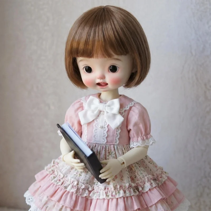 JD256 All Size BOBO BJD Synthetic Mohair Wig For 1/12 1/8 1/6 1/4 1/3 Blythe 11-12 inch Tiny OB11 YOSD MSD SD QBaby Doll Hair