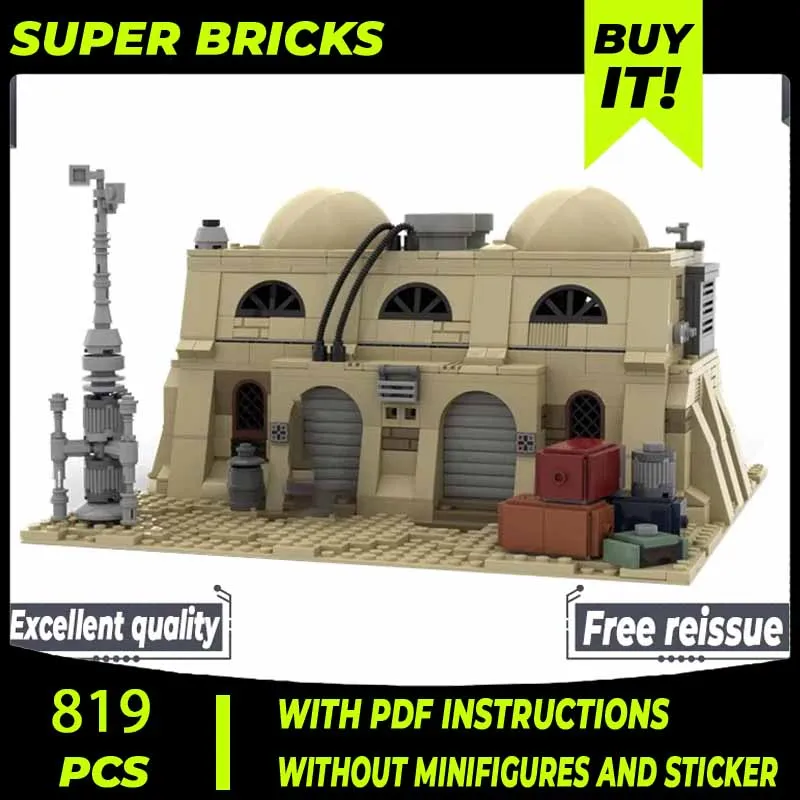 Bloques de construcción Moc para niños, juguete de ladrillos para armar nave de Ciudad del desierto, serie Star Movie, ideal para regalo de Navidad