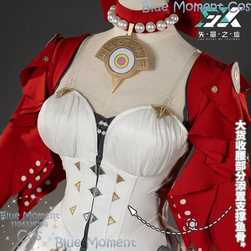 Astra Yao Zenless Zone Zero Game Cosplay Costume Wig Prop White Dress Red Coat Shoes Earrings Sexy Women Halloween Customized