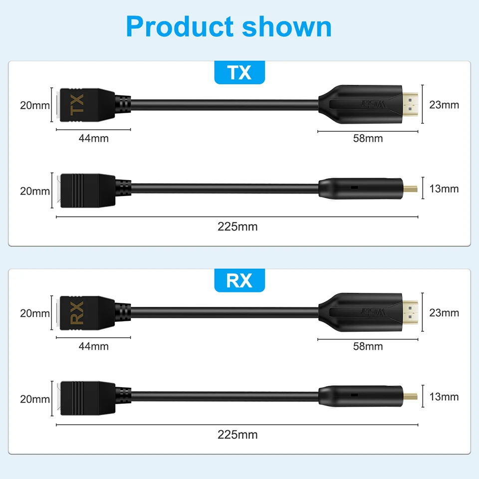 1 Pair 60M Video Extension Adapter HDMI-compatible  RJ45 Lan Ethernet Extender TX RX Female Male with Power cable