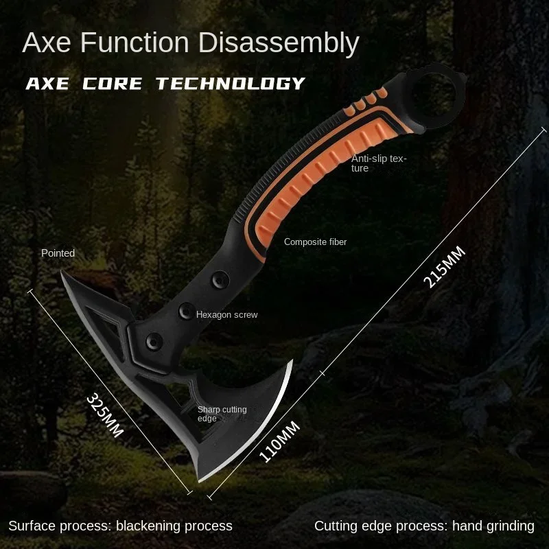 Portable Mini Wild Boar Hunting Supplies Multifunctional Tactical Axe Mountain Axe Household Firewood Axe Camping Survie