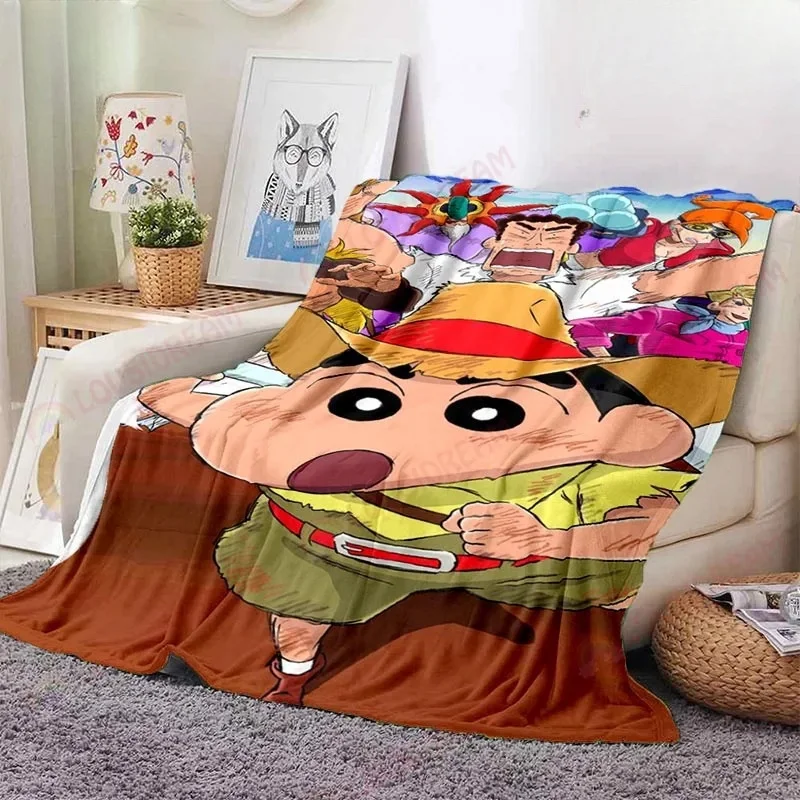 C-Crayon Shin-chans Blanket Sofa Winter Fluffy Soft Blankets & Throws Microfiber Bedding Knee Warm Nap Decorative Home Textiles