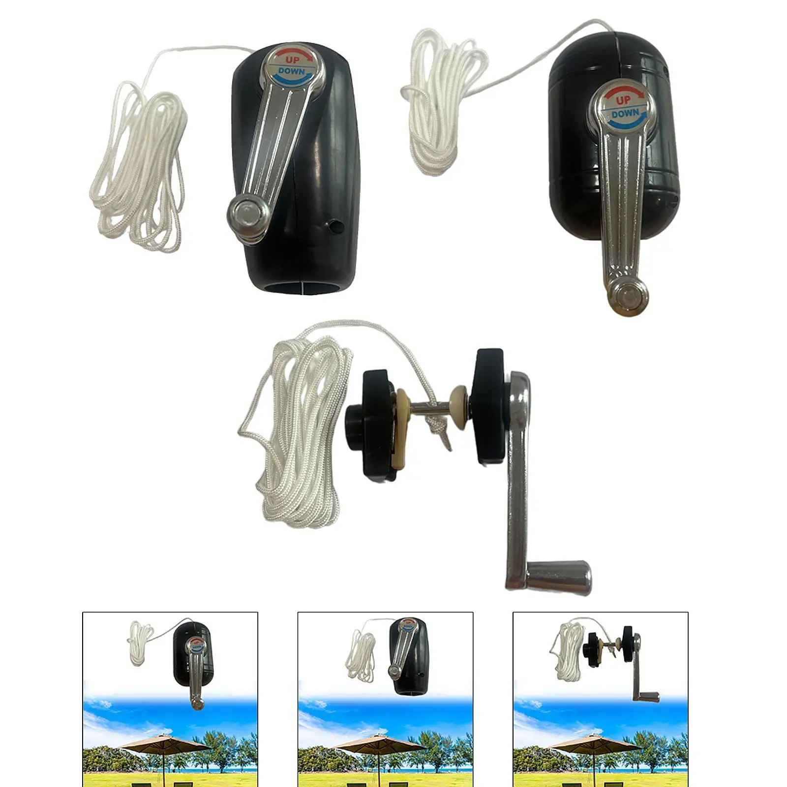 ملحقات المظلة الخارجية كرنك اليد العملي الثقيلة حامل أجزاء المظلة للتخييم نزهة حفلة فناء في الهواء الطلق