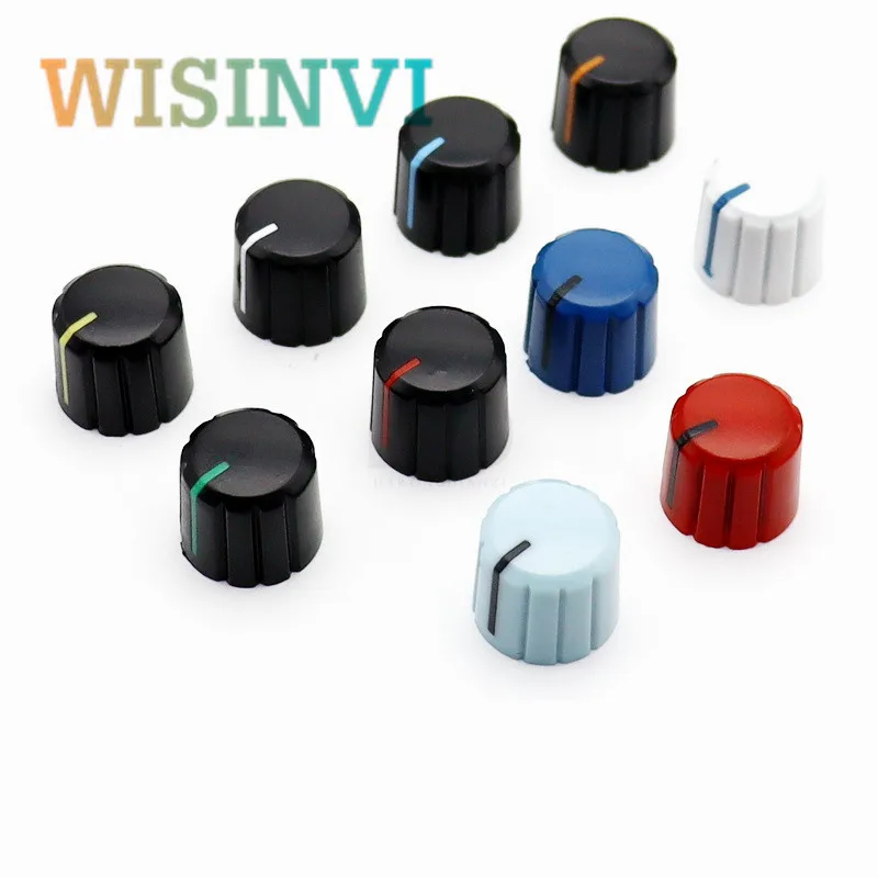 10PCS Plastic Knob Cap Diameter 15mm Height 13.5mm Potentiometer Encoder Knob Flower Shaped Inner Hole 6mm