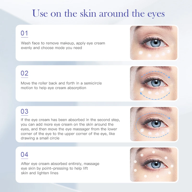 آلة تدليك تجميل العين LED العلاج بالضوء أداة الجمال جهاز رفع العين تدليك رفع الجلد المضادة للتجاعيد سبا أداة الوجه #3