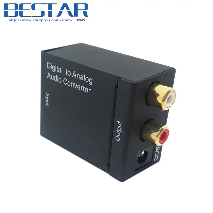 محول الصوت الرقمي SPDIF المحوري RCA والبصري Toslink Digital إلى التناظري L/R